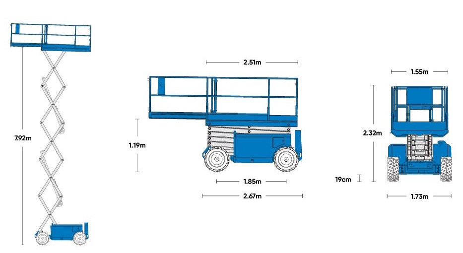 Genie GS 2668 RT – pracovný diagram